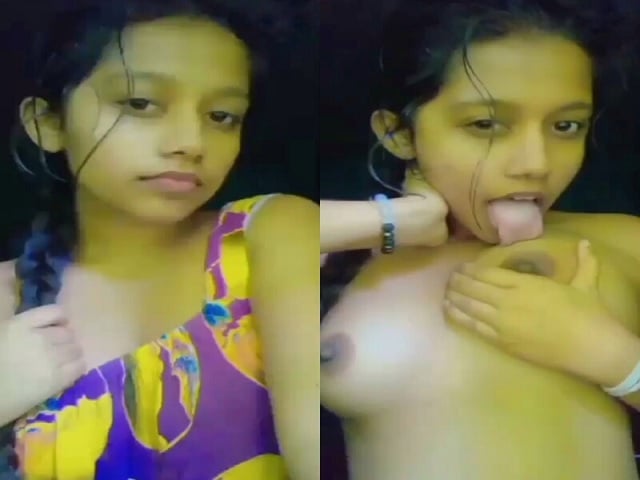 Srilankan Sex Cute Girl Playing With Her Boobs