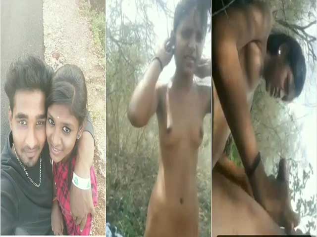 Sweet Tamil Girl Giving Blowjob Outdoors